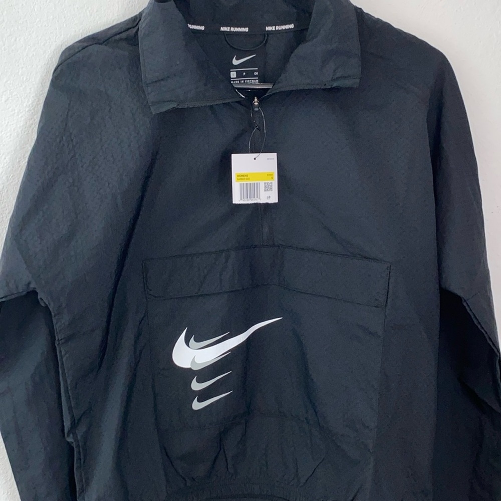 💋Nike Black Nylon Running Jacket